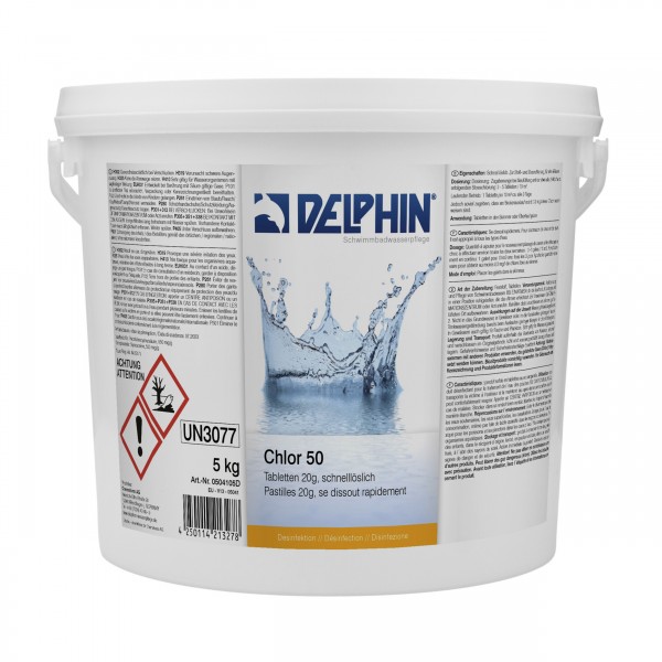 DELPHIN Chlor 50 Tabletten 20 g, 5 kg Eimer