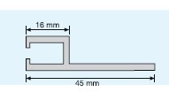 PVC-Einhangprofil für waagerechte Montage/lfm