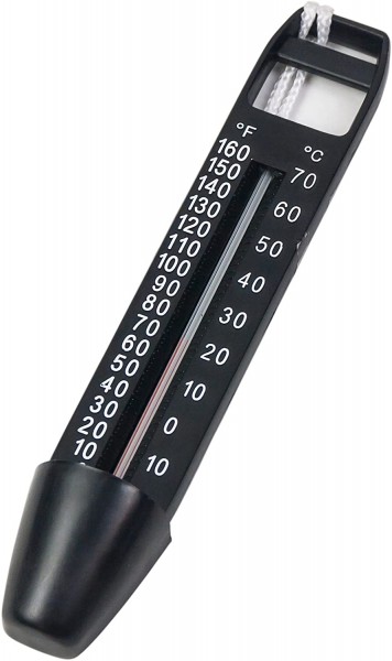 Schwimmbad-Thermometer 25 cm schwarz